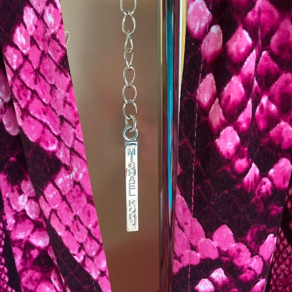 NWT Michael Kors Vivid Viola Sleeveless Chain Halter, Size Large - Picture 6 of 8